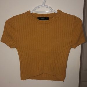 cute yellow crop top